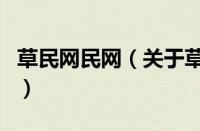 草民网民网（关于草民网民网的基本详情介绍）