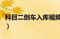 科目二倒车入库视频（倒车入库技巧视频讲解）