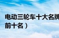 电动三轮车十大名牌（电动三轮车品牌排行榜前十名）