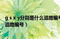 g s x y分别是什么道路编号（G、S、X、Y开头分别是什么道路编号）