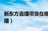 新东方直播带货在哪个平台（新东方在哪里直播）