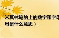 米其林轮胎上的数字和字母是什么意思（轮胎上的数字和字母是什么意思）