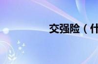 交强险（什么是交强险）