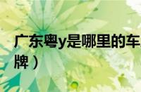 广东粤y是哪里的车牌?（粤Y是广东哪里的车牌）