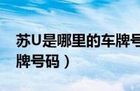 苏U是哪里的车牌号码图片（苏u是哪里的车牌号码）