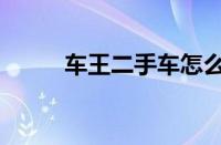 车王二手车怎么样（二手车估价）