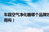 车载空气净化器哪个品牌效果最好（车载空气净化器真的有用吗）