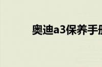 奥迪a3保养手册（奥迪A3保养）