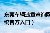 东莞车辆违章查询网站（东莞车辆违章查询系统官方入口）
