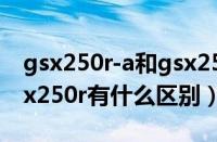gsx250r-a和gsx250r的区别（gsx250和gsx250r有什么区别）