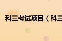 科三考试项目（科三考试项目有哪些项目）