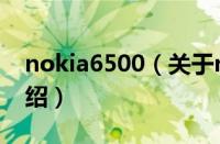 nokia6500（关于nokia6500的基本详情介绍）
