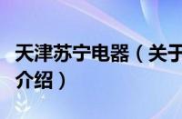 天津苏宁电器（关于天津苏宁电器的基本详情介绍）