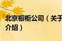 北京橱柜公司（关于北京橱柜公司的基本详情介绍）