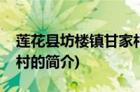 莲花县坊楼镇甘家村(关于莲花县坊楼镇甘家村的简介)