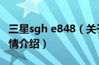 三星sgh e848（关于三星sgh e848的基本详情介绍）
