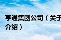 亨通集团公司（关于亨通集团公司的基本详情介绍）