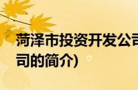 菏泽市投资开发公司(关于菏泽市投资开发公司的简介)