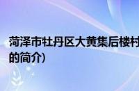 菏泽市牡丹区大黄集后楼村(关于菏泽市牡丹区大黄集后楼村的简介)