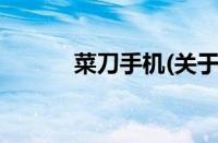 菜刀手机(关于菜刀手机的简介)