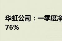 华虹公司：一季度净利2.22亿元 同比下降78.76%