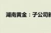 湖南黄金：子公司新龙矿业本部恢复生产