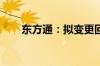 东方通：拟变更回购股份用途为注销
