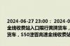 2024-06-27 23:00： 2024-06-27 23:00，因交通管制，G1京哈高速全线收费站入口限行黄牌货车，G25长深高速全线收费站入口限行黄牌货车，S50津晋高速全线收费站入口限行所有货车。 ​​​