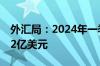 外汇局：2024年一季度我国经常账户顺差392亿美元