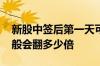 新股中签后第一天可以涨多少 新股中签后一般会翻多少倍