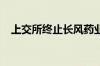 上交所终止长风药业科创板发行上市审核