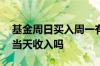 基金周日买入周一有收入吗 晚上能看基金的当天收入吗