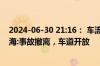 2024-06-30 21:16： 车流恢复正常//@乐行沪昆高速--上海:事故撤离，车道开放