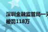 深圳金融监管局一天开出15张罚单！一险企被罚118万