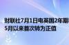 财联社7月1日电英国2年期和10年期国债收益率差自2023年5月以来首次转为正值