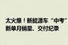 太火爆！新能源车“中考”成绩出炉！比亚迪、蔚来等均刷新单月销量、交付纪录