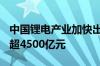中国锂电产业加快出海步伐 2023年出口总额超4500亿元