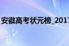 安徽高考状元榜_2017年安徽高考文理科状元