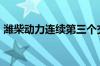 潍柴动力连续第三个交易日盘中跌幅超过3%