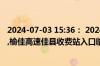 2024-07-03 15:36： 2024年7月3日15:36受下雨天气影响,榆佳高速佳县收费站入口临时管控。 ​​​