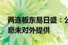 两连板东易日盛：公司2024年半年度业绩信息未对外提供