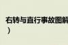 右转与直行事故图解（右转和直行刮擦谁全责）