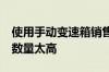 使用手动变速箱销售的斯巴鲁WRX和BRZ的数量太高