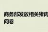 商务部发放相关猪肉及猪副产品反倾销案调查问卷