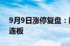 9月9日涨停复盘：医药股全天强势 老百姓5连板